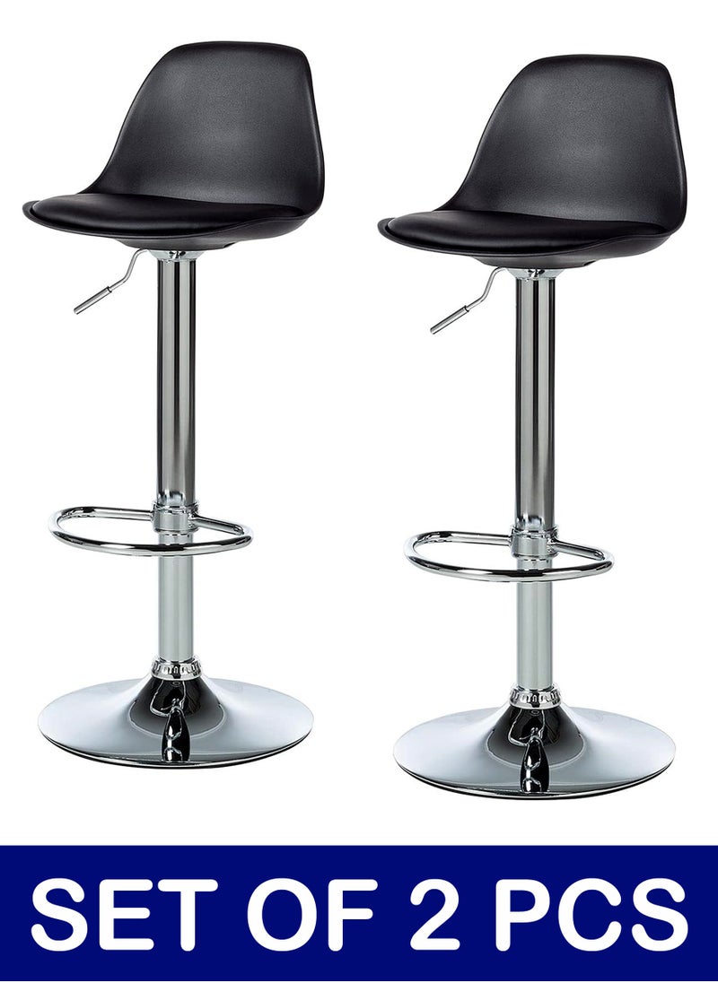 Living Set Of 2 Pieces Bar Stools Modern Counter Height Barstools 102 CM  - Image 2