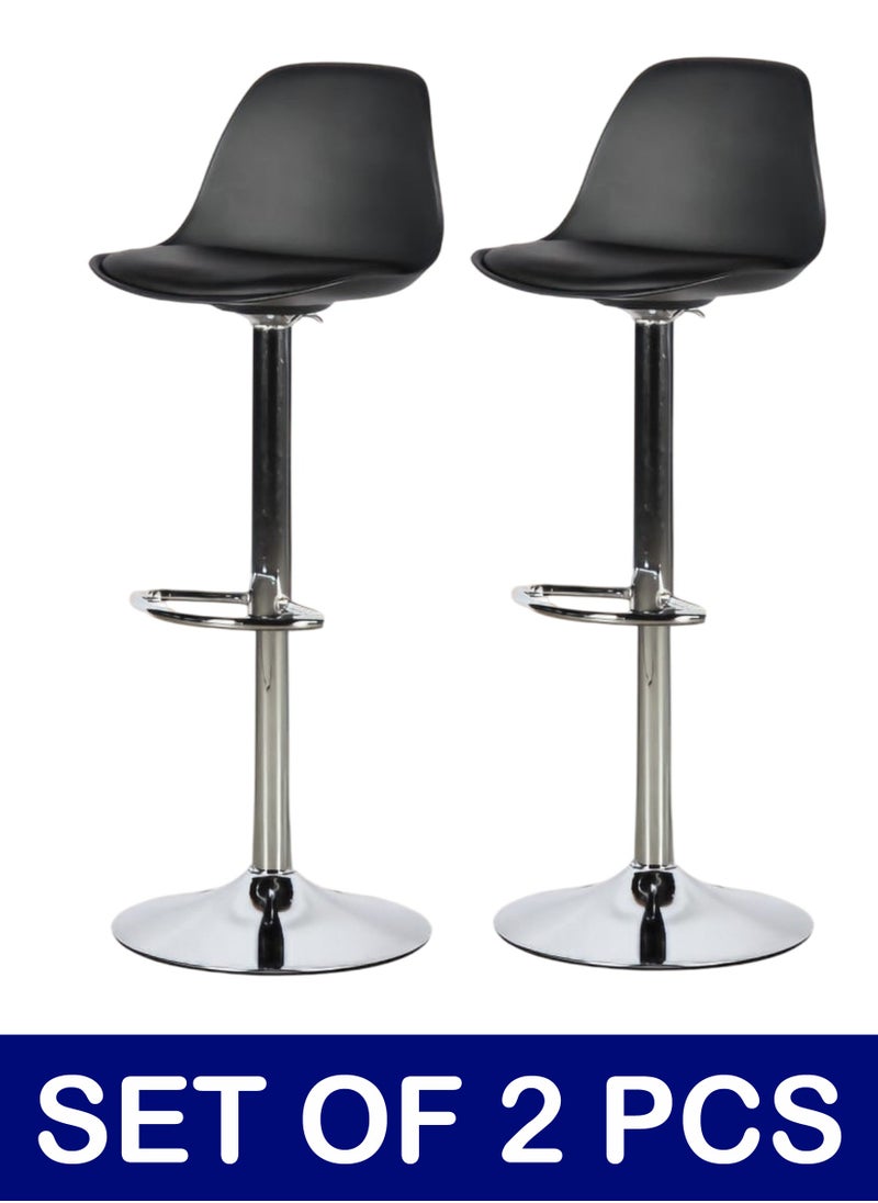 Living Set Of 2 Pieces Bar Stools Modern Counter Height Barstools 102 CM  - Image 4
