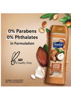 Suave Suave Body Wash Variety 2-Pack, Milk & Honey + Cocoa Butter & Shea – Gentle Body Washes with Sweet Blend Oil Essence, 18 Oz Ea  - Image 4
