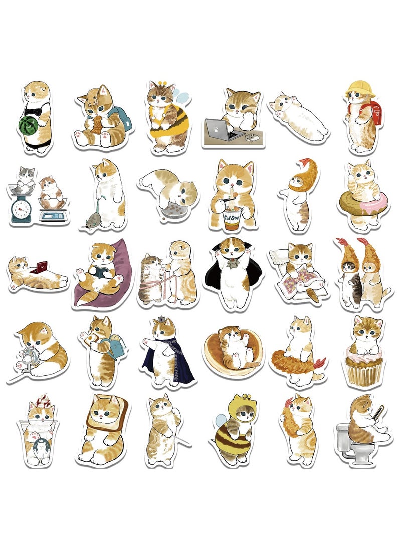 60-Piece Kawaii Mofusand Cat Stickers Waterproof Vinyl Decals for Phone Case Laptop Journal Animal Fans - Image 3