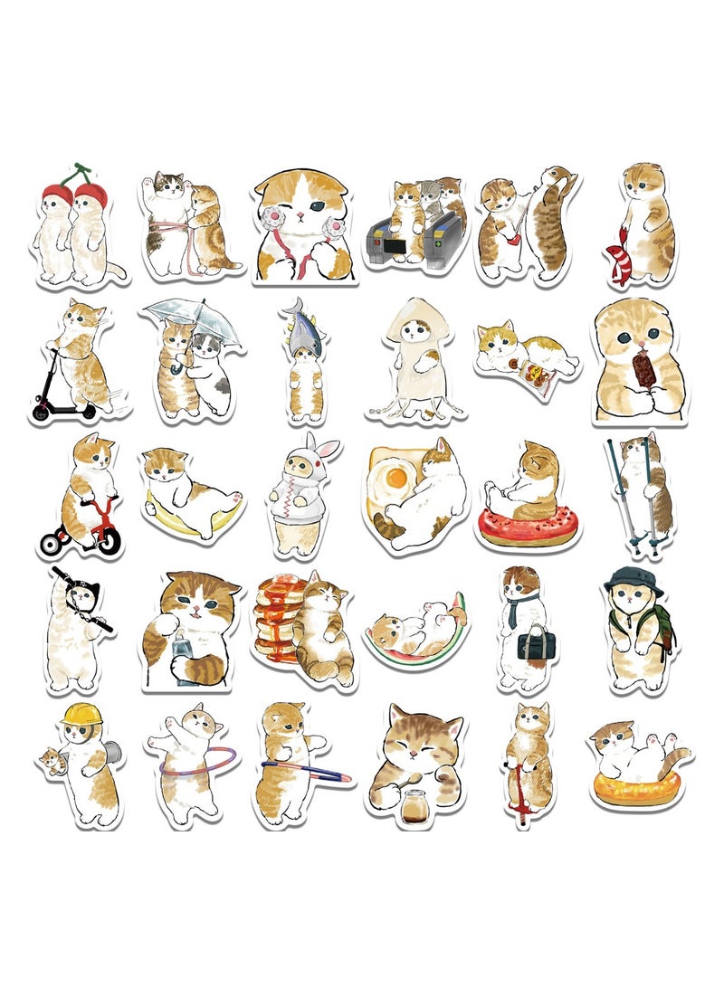 60-Piece Kawaii Mofusand Cat Stickers Waterproof Vinyl Decals for Phone Case Laptop Journal Animal Fans - Image 4