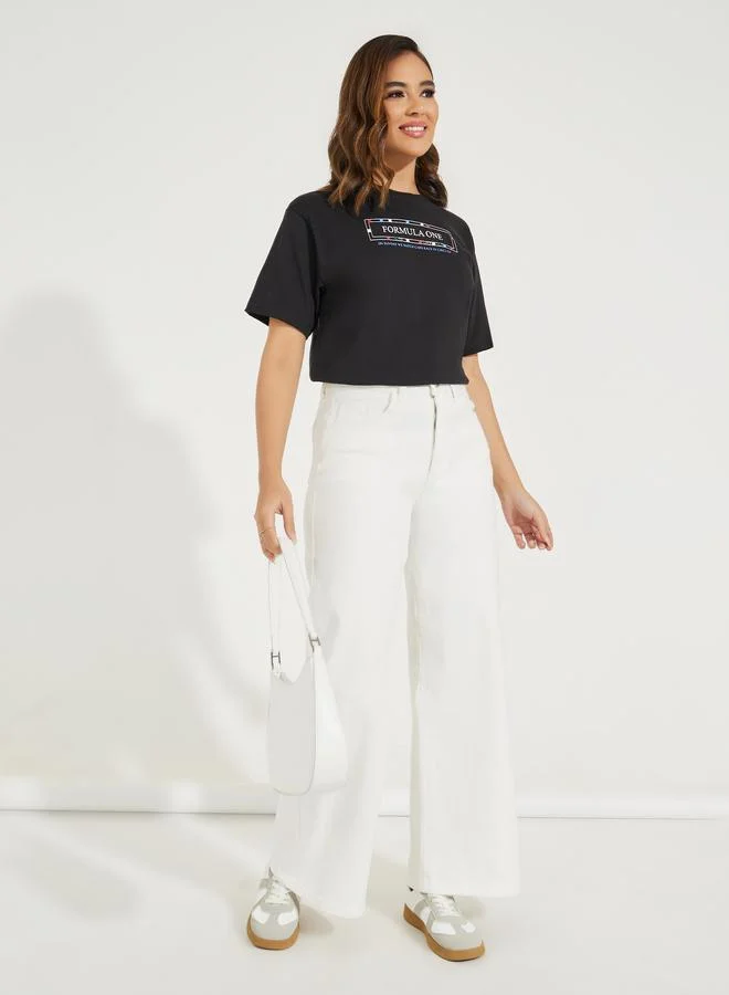Styli Boxy Fit Formula One Graphic T-Shirt