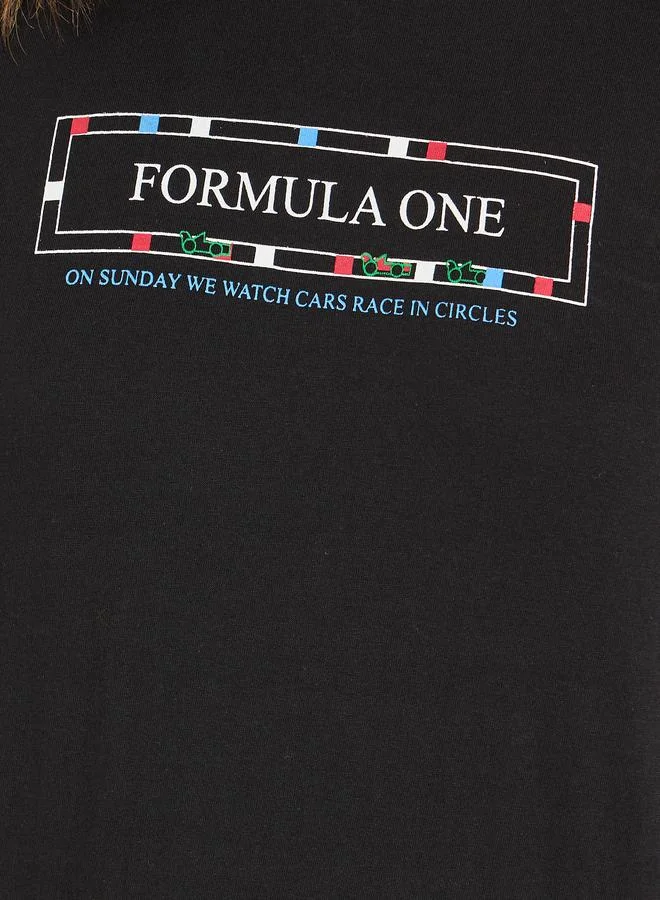 Styli Boxy Fit Formula One Graphic T-Shirt
