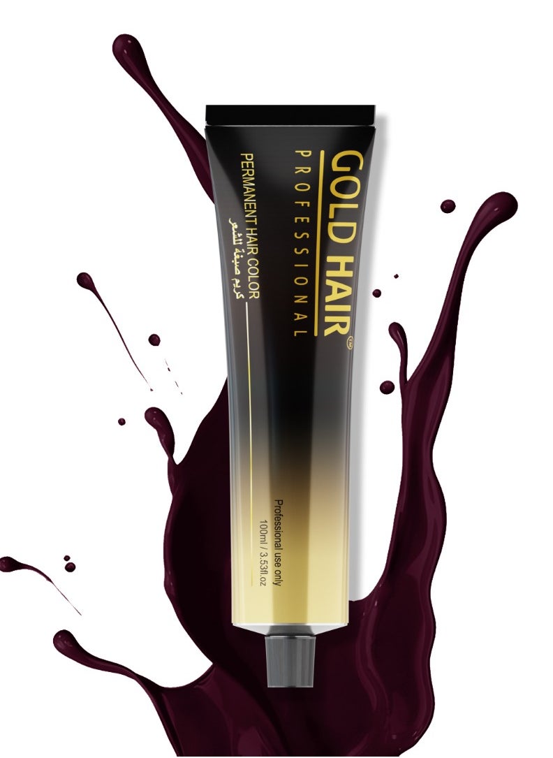 GOLD HAIR Permanent Color 100ml Light Mahogany Brown 5.56 