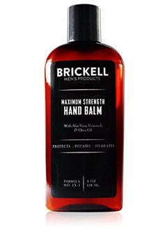 Brickell Men's Products Brickell Men'S Maximum Strength Hand Lotion For Men Natural And Organic Fastabsorbing Hand Lotion With Vitamin E Shea Butter And Jojoba 4 Ounce Scented  - Image 1