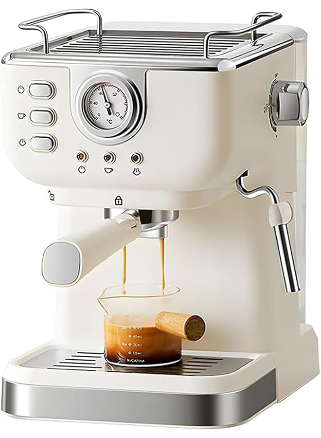 إيروريكس ماكينة صنع قهوة اسبريسو 20 بار من الفولاذ المقاوم للصدأ مع عصا بخار لخفق الحليب 2 في 1 850 واط شبه أوتوماتيكية لماكينة صنع الكابتشينو واللاتيه مع خزان مياه قابل للإزالة سعة 1.5 لتر 51 أونصة منفذ قهوة - Image 1