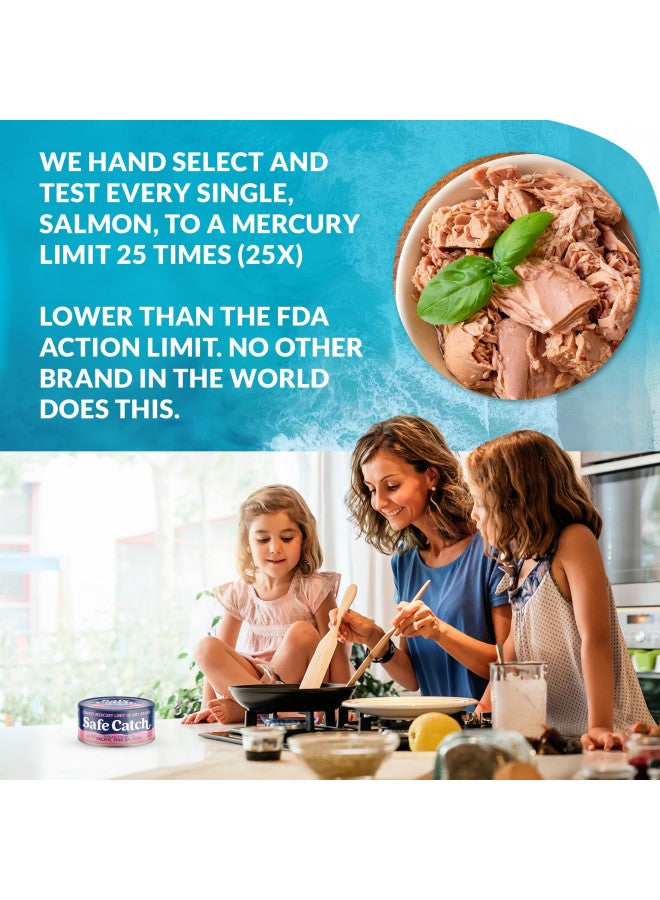 Safe Catch Wild Pink Salmon Canned Wild-Caught Skinless Boneless Salmon Fish Every Can Of Salmon Is Mercury Tested Kosher, 6-Pack Salmon Cans 5oz - Image 2