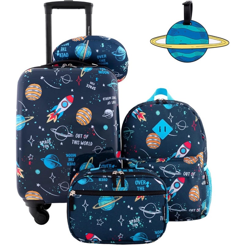 5-Pc 18" Luggage Set With 360° 4-Wheel Spinner System - Image 1