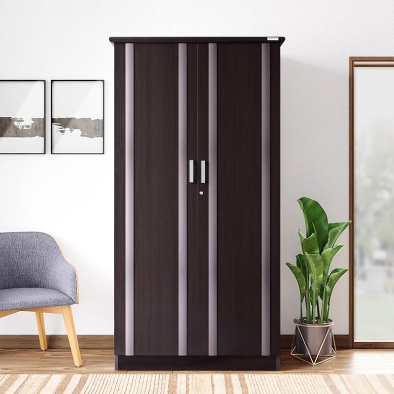 GODREJ INTERIO GODREJ INTERIO Zurina 2Door Wooden Wardrobe Wenge 5 Shelves 1 Drawer 1 Year Warranty  - Image 1