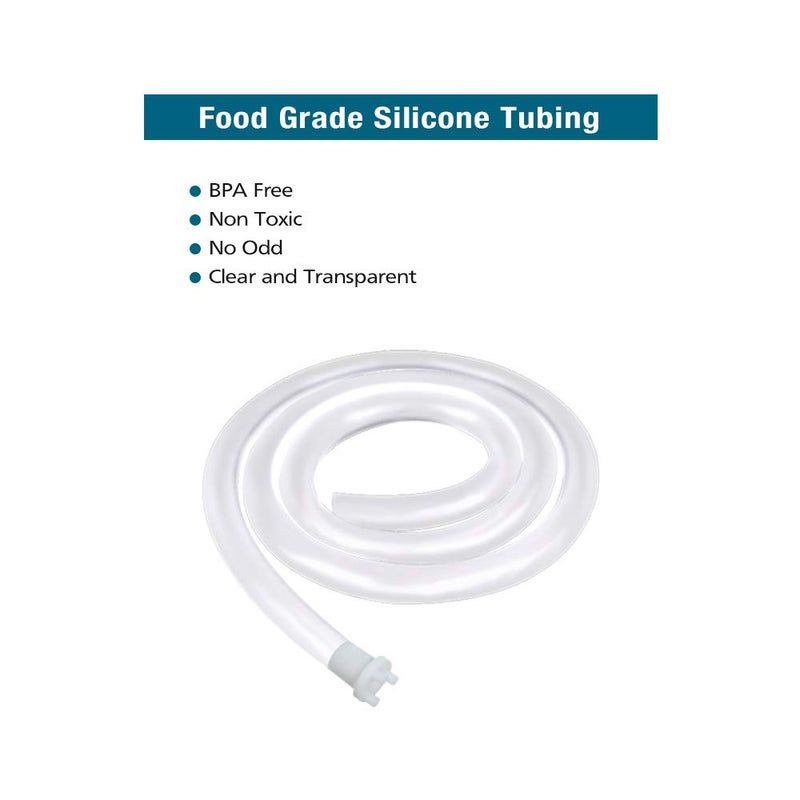 BEARUN Replacement Food Grade Silicone Tubing Hose for 5 Gallon Water Bottle Pump, Extended and Thickened Rubber Hose for Electric Drinking Water Bottle Dispenser, BPA Free, 2.1FT, 4PACK - Image 4