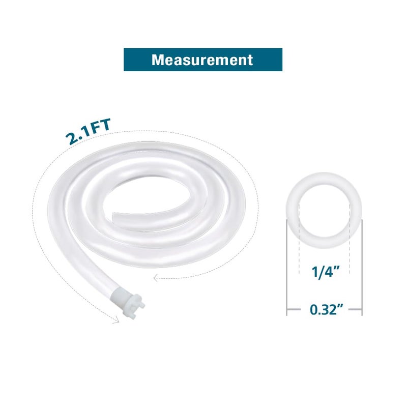 BEARUN Replacement Food Grade Silicone Tubing Hose for 5 Gallon Water Bottle Pump, Extended and Thickened Rubber Hose for Electric Drinking Water Bottle Dispenser, BPA Free, 2.1FT, 4PACK - Image 3