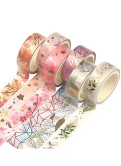Y&D Gold Patterned Washi Tape Set, 6 Rolls, Masking for Decorative Artwork Crafts Journals Planners Gift Wrap 15mm  - Image 1