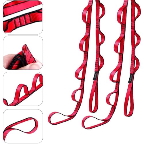 FOSER 2pcs Daisy Chains, Yoga Hammock Extension Strap, Adjustable Nylon Strap Fitness Pilates and Exercise Extend Strap (GRAY) - Image 4