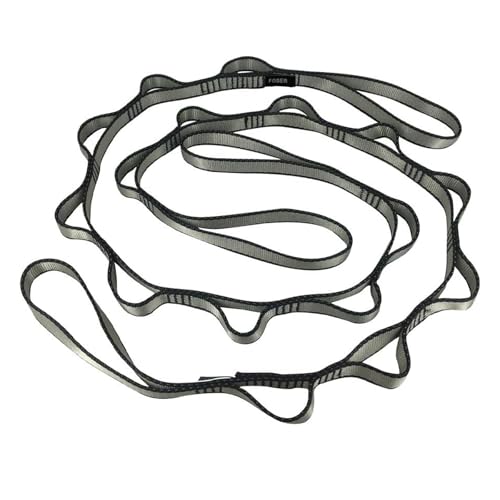 FOSER 2pcs Daisy Chains, Yoga Hammock Extension Strap, Adjustable Nylon Strap Fitness Pilates and Exercise Extend Strap (GRAY) - Image 1