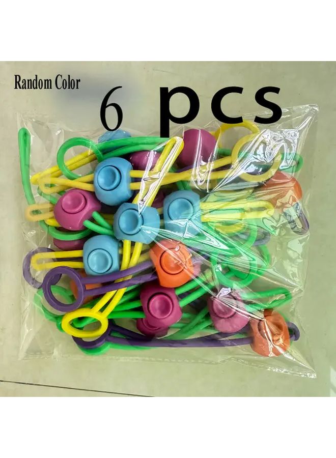 6 Pcs Plastic Pull Ring Buckle Fasteners Multi Color Food Bag Tie Clips For Kitchen - Image 1