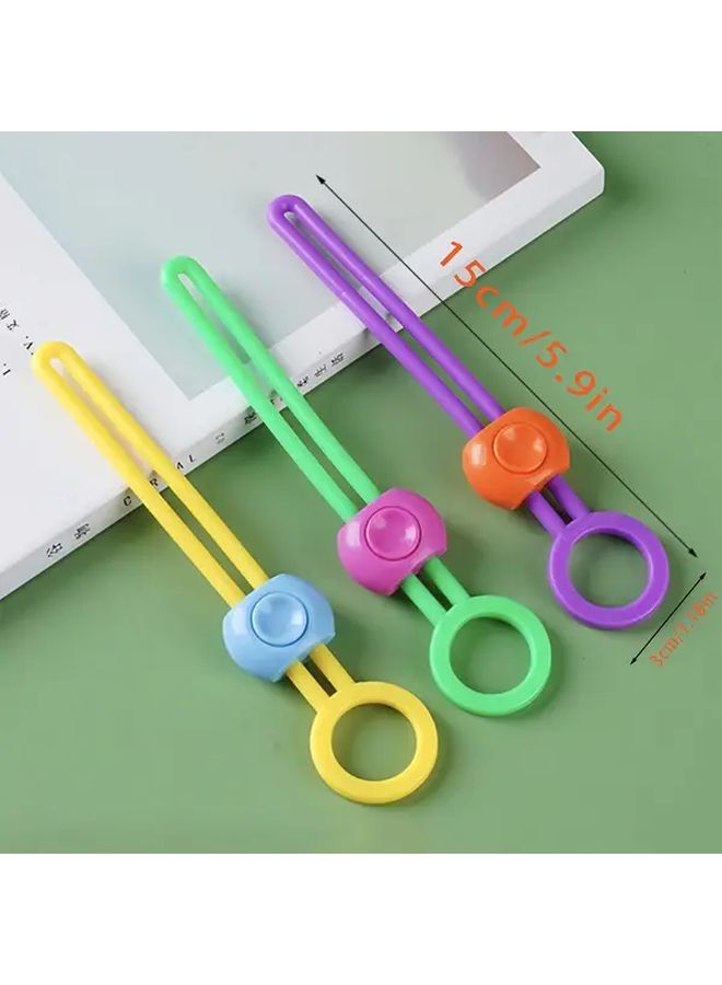 6 Pcs Plastic Pull Ring Buckle Fasteners Multi Color Food Bag Tie Clips For Kitchen - Image 4