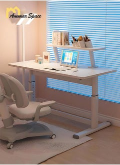 Ammar Space Standing Desk Height Adjustable Desk Sit Stand Desk with Bookshelf Stand Up Computer Desk Workstation Laptop Desk Study Table For Home Offices School  - Image 2