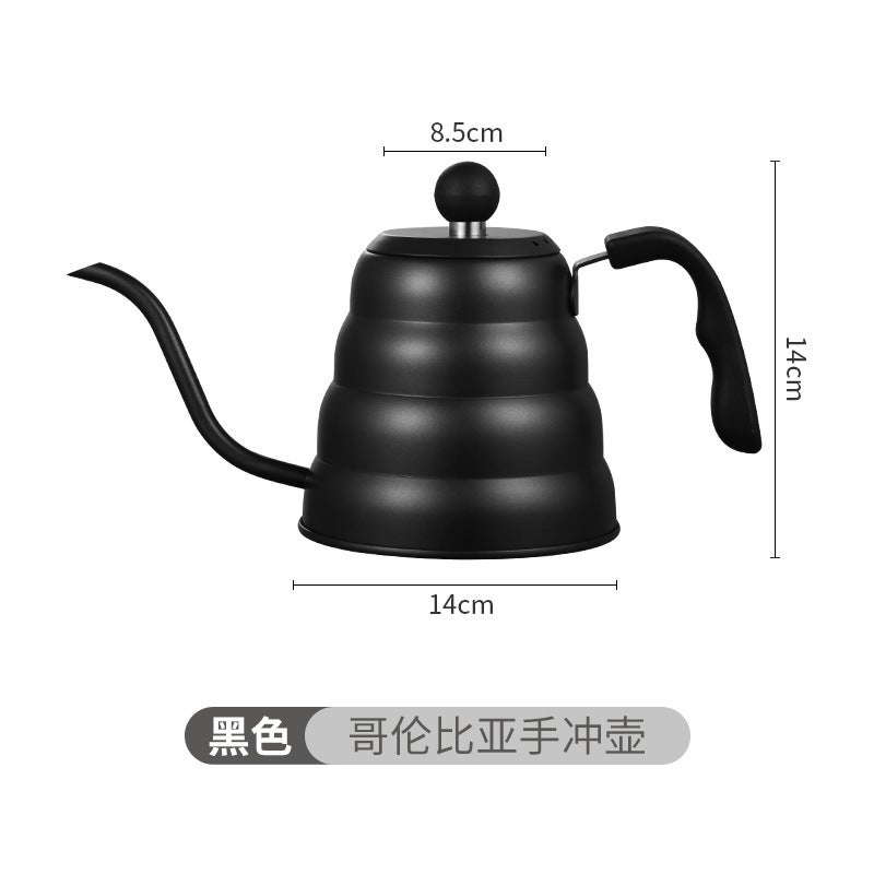 Stainless Steel Mocha Hand Pot Black Coffee Pot With Lid Hanging Ear Fine Cloud Pot Hanging Ear Hand Pot Coffee Pot - Image 1