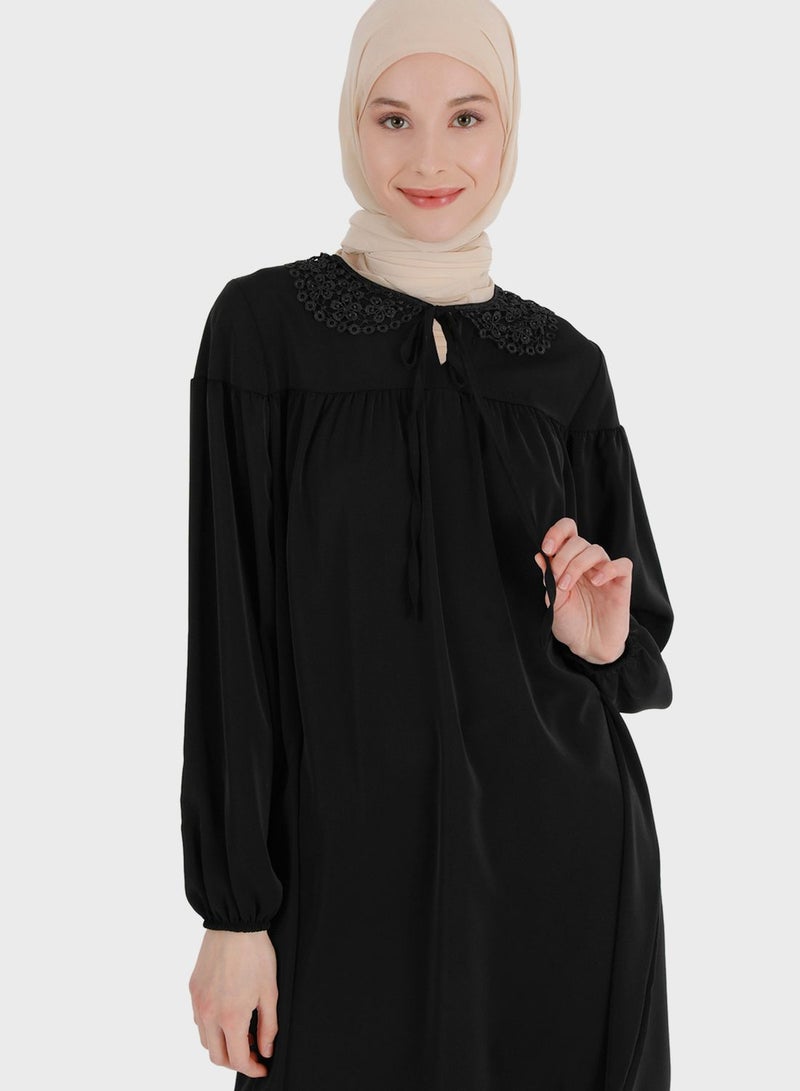 Refka by modanisa Keyhole Neck Puff Sleeve Tunic - Image 1