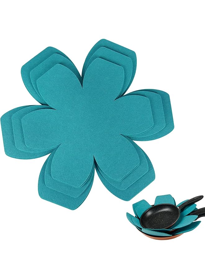 Excefore Felt Pot Protectors Set Of 6, Thicker And Larger Pads For Stacking Cookware, 3 Size Options Available - Image 1