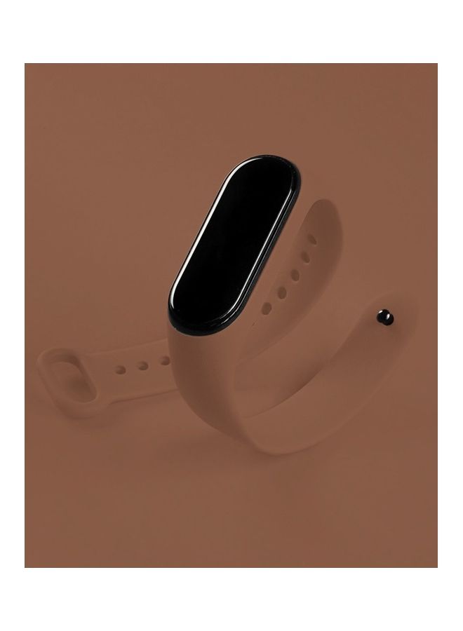 Loquat Xiaomi Mi Band 7 Replacement Strap Soft Silicone Watch Band Sport Wristband Bracelet Compatible with Mi Band 7 Smart Fitness Tracker 2022 Release Light Brown - Image 3