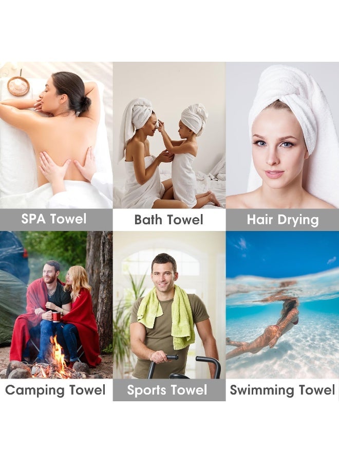 JML Luxury Hotel SPA Bath Towels 2 Pack 30x60 350GSM High Density Fleece Towel Sets Super Soft and Absorbent Lint Free Fade Resistant Oversized Bath Towel Coral Fleece Camel - Image 4