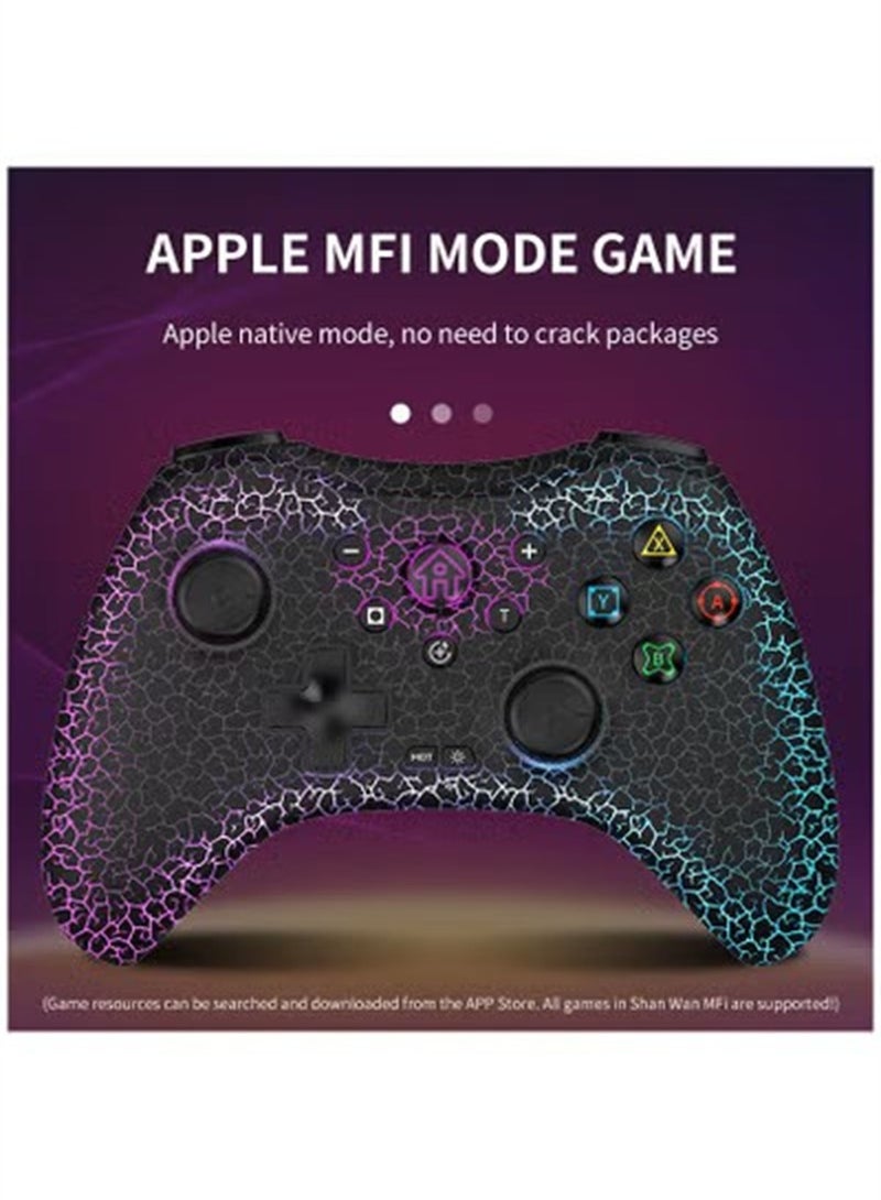 Wireless Controller Bluetooth For PlayStation 4 Multiple Connections Compatible With PS3 PS4 PS5 Switch PC Android IOS And Other Platforms RGB Ambient Light Controller  - Image 5