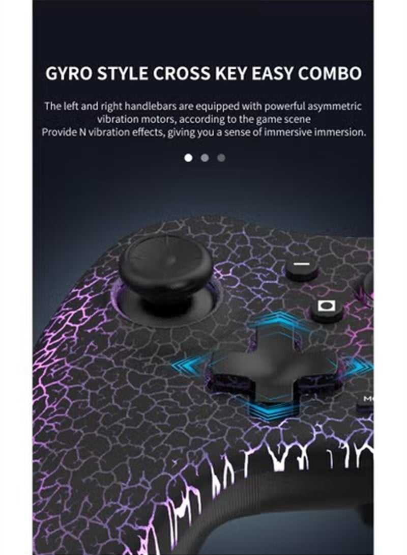 Wireless Controller Bluetooth For PlayStation 4 Multiple Connections Compatible With PS3 PS4 PS5 Switch PC Android IOS And Other Platforms RGB Ambient Light Controller  - Image 3