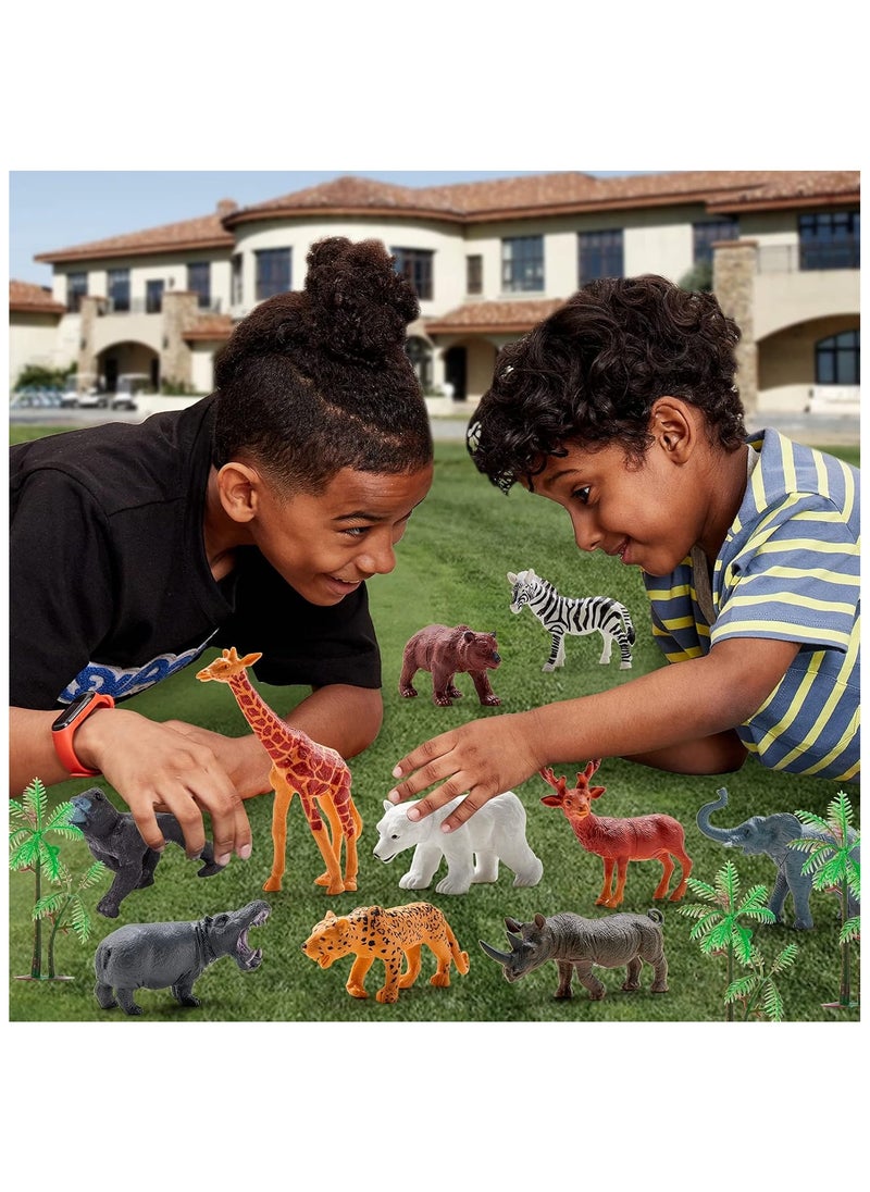Toy Box - Mini Jungle Animals Figure Toys Set Non Toxic Multicolored Realistic Wild Animals Set For Kids - Image 1