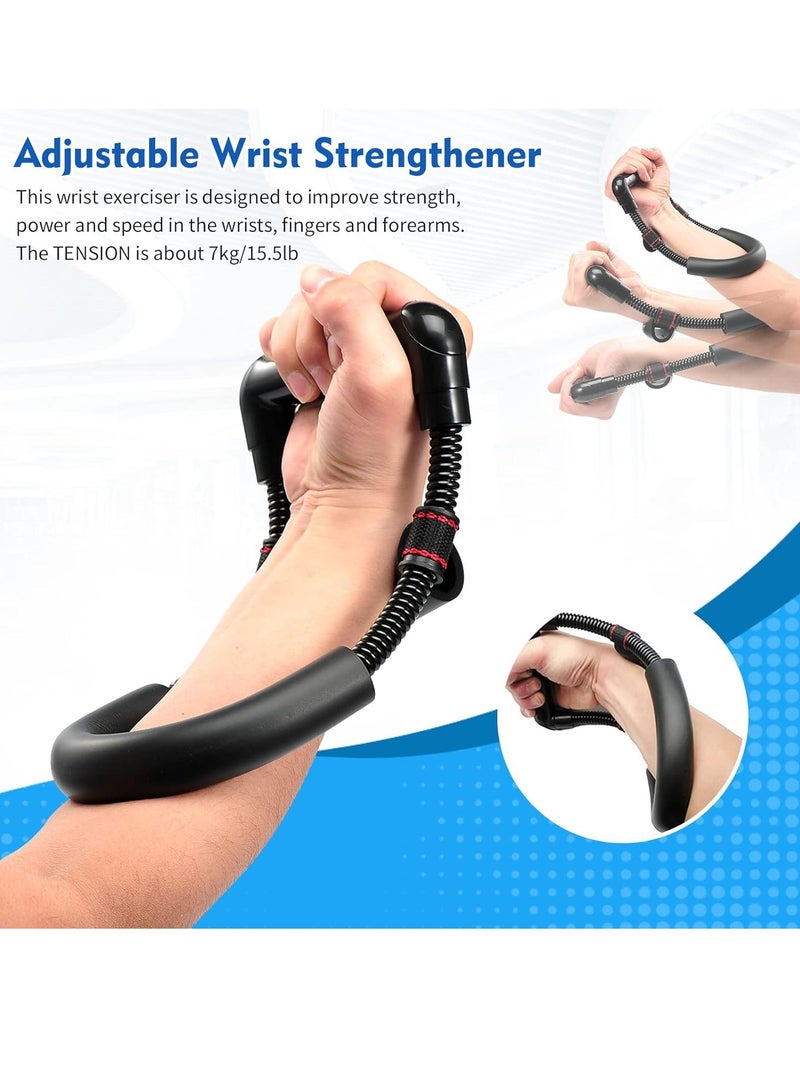 Hand Grip Strengthener Kit (7 Pack), Adjustable Grip Strength Trainer, Forearm Workout Trainer, Finger & Hand Strength Exerciser for Muscle Building & Grip Strength Recovery - Image 3