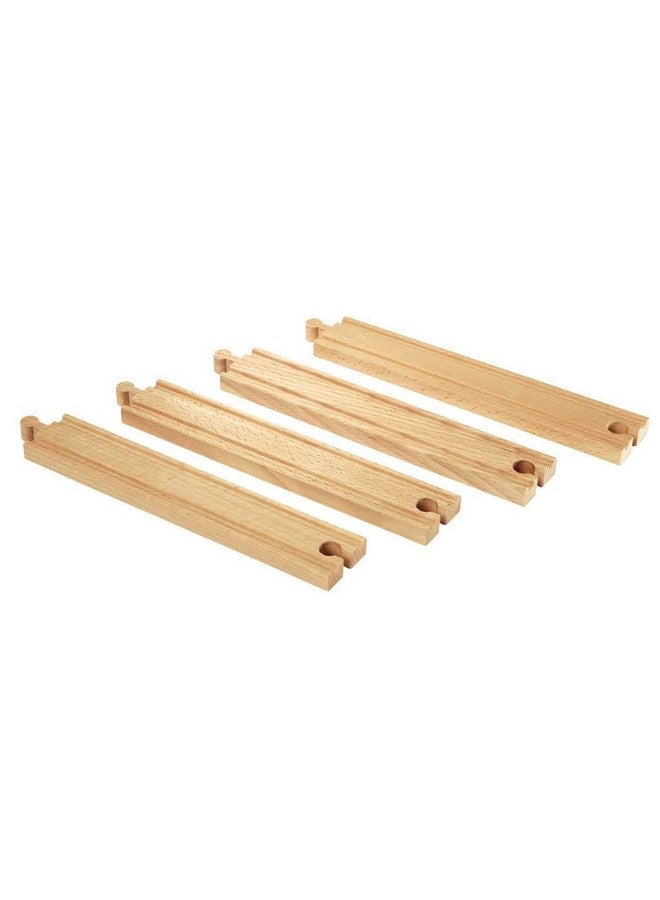 Brio World 33341 Long Straight Tracks ; 4 Piece Wooden Train Tracks For Kids Ages 3 And Up - Image 3