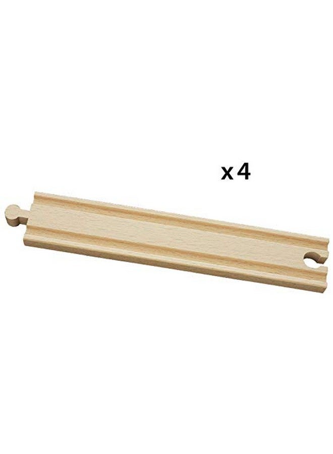 Brio World 33341 Long Straight Tracks ; 4 Piece Wooden Train Tracks For Kids Ages 3 And Up - Image 4