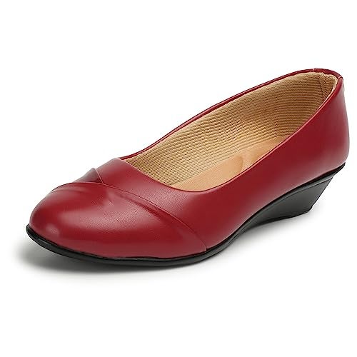 Denill Womens Red Ballet Flat 4 UK - Image 1