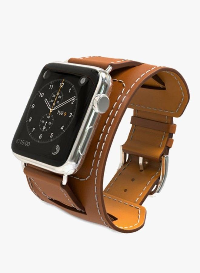 Replacement Strap With Screen Protector For Apple Watch Series 3/2/1 Brown  - Image 3