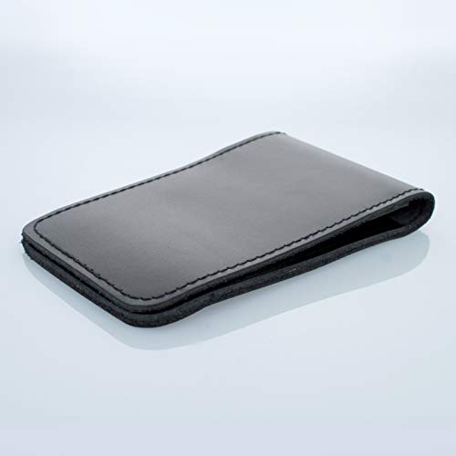 ASR Federal Minimalist 3x5 Leather Memo Pad Cover Notepad Holder Police Gear, Smooth Black - Image 2
