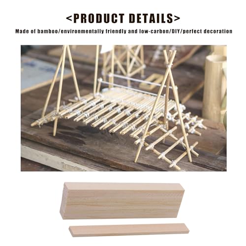 Bstinay 10 Pieces Bamboo Wood Strips 100mm/3.93" Wooden Craft Sticks for DIY Crafts - Image 2