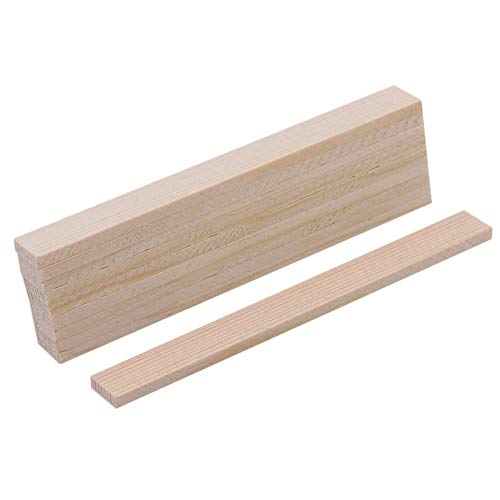 Bstinay 10 Pieces Bamboo Wood Strips 100mm/3.93" Wooden Craft Sticks for DIY Crafts - Image 1