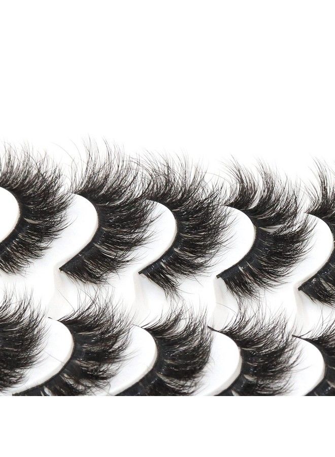 Losha False Lashes Super Fluffy Faux Mink Eyelashes Dramatic Long and Full Fake Eyelashes 7 Pairs Pack Volume Lashes - Image 4