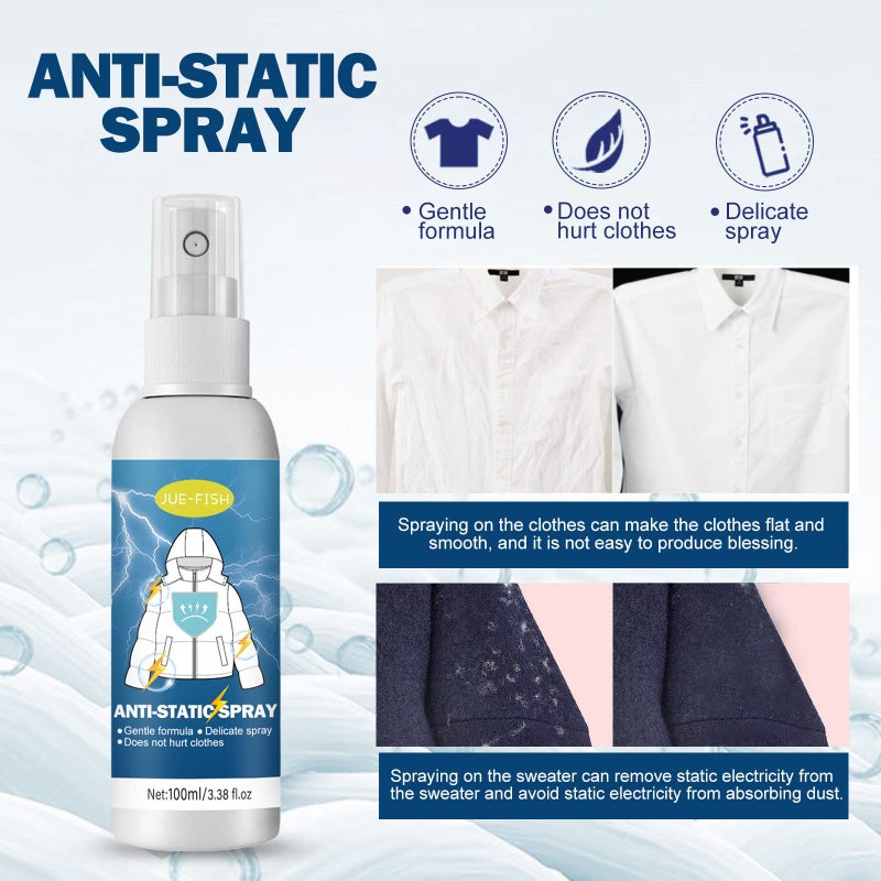 Eforcase Anti Static Spray - Antistatic Spray Household Antistatic Spray for Clothes Furniture & Car, Controls Pet Hair 100ML - Image 3