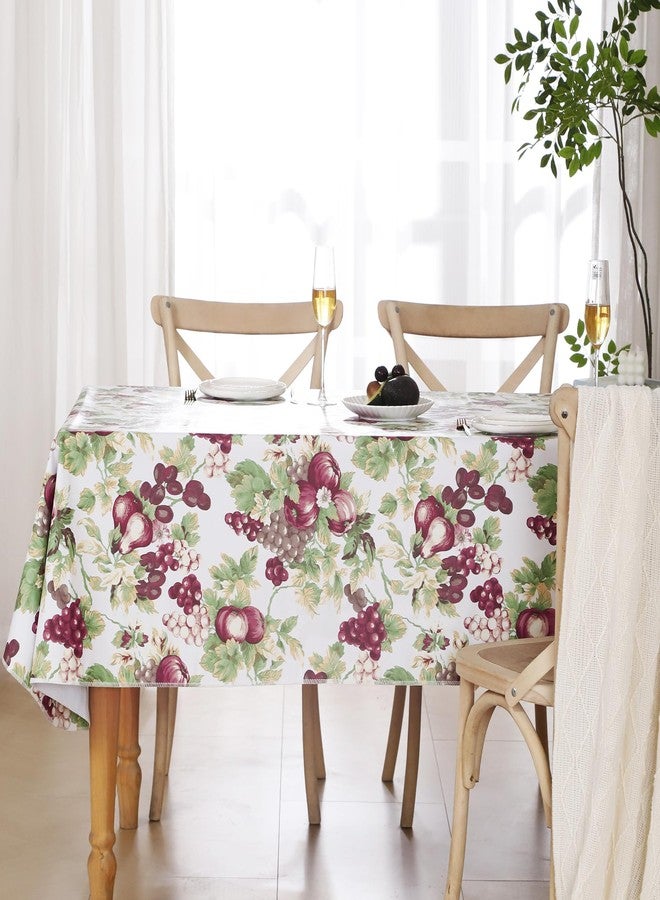 Walrus Heavy Duty Vinyl Tablecloth with Flannel Backing Waterproof Oil-Proof Plastic Table Cloth Stain-Resistant Wipeable Rectangle or Square Table Cover for Indoor and Outdoor (Fruits, 60x102 Inch) - Image 3