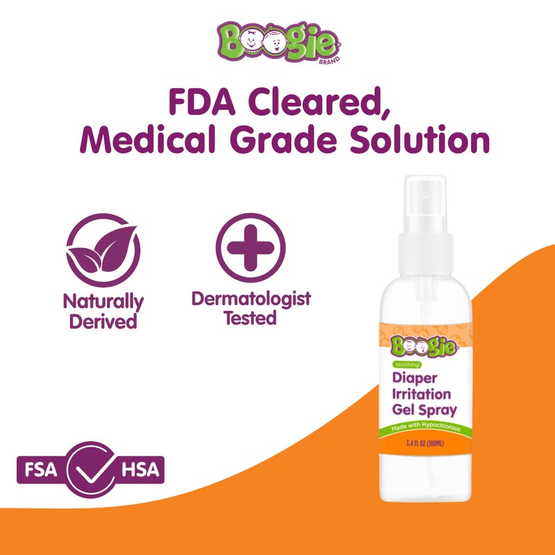Boogie Hypochlorous Acid Diaper Irritation Gel Spray - 3.4 oz - Baby Essentials for Diaper Rash, Soothing Cleansing Spray - Image 2