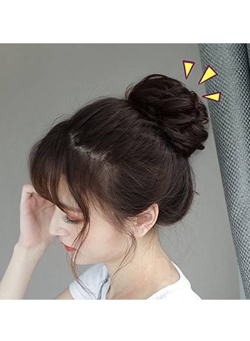 Estelle Messy Hair Bun Scrunchie with Elastic Rubber Band Ponytail Hair Extensions Updo Chignon Donut Ponytail Hairpiece Synthetic Tousled Hair for Women (Color No Dark Black4) - Image 4