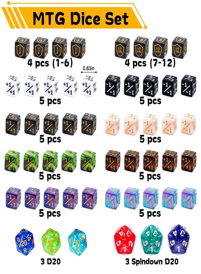 Tinzum 259 PCS MTG Dice Set, Keyword Counters, Dry Erase Tokens Accessories - Image 2
