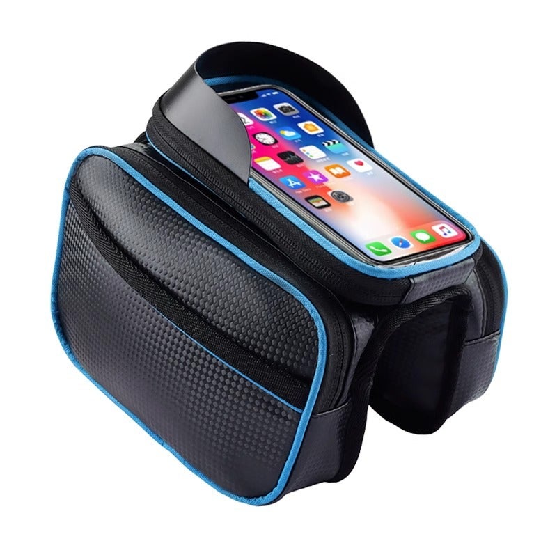 Bicycle Top Tube Bag Waterproof Phone Holder Crossbar Bag - Image 5