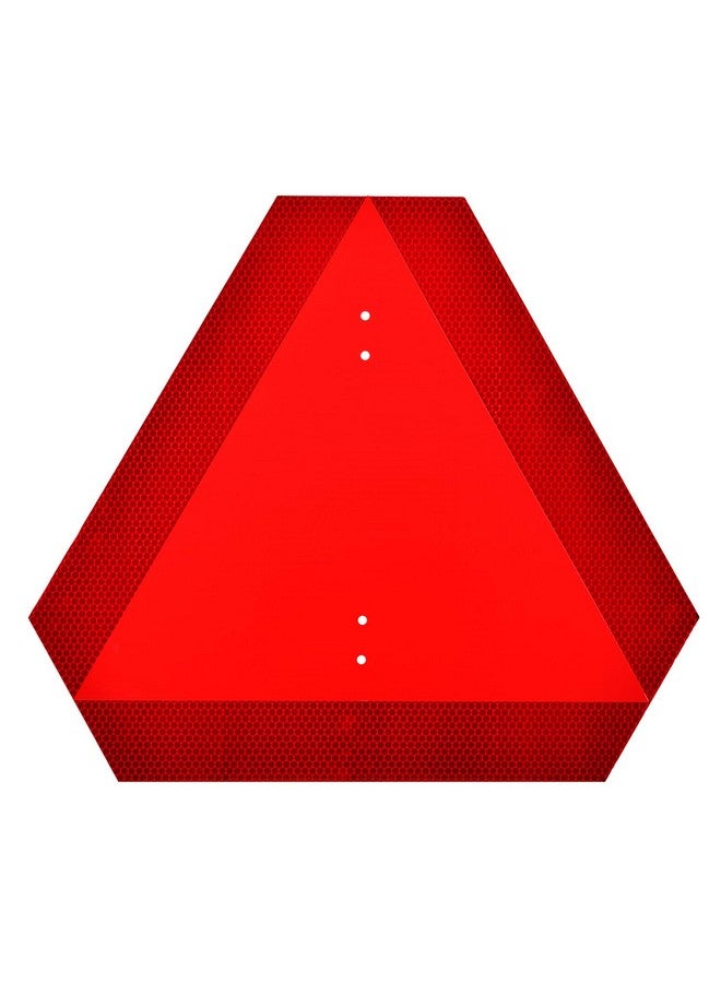 Kichwit Aluminum Slow Moving Vehicle Sign Triangle Sign, 15.6" X 13.6", Reflective Heavy Duty Aluminum Metal Safety Sign For Golf Cart Farm Tractors Outdoor Use - Image 1