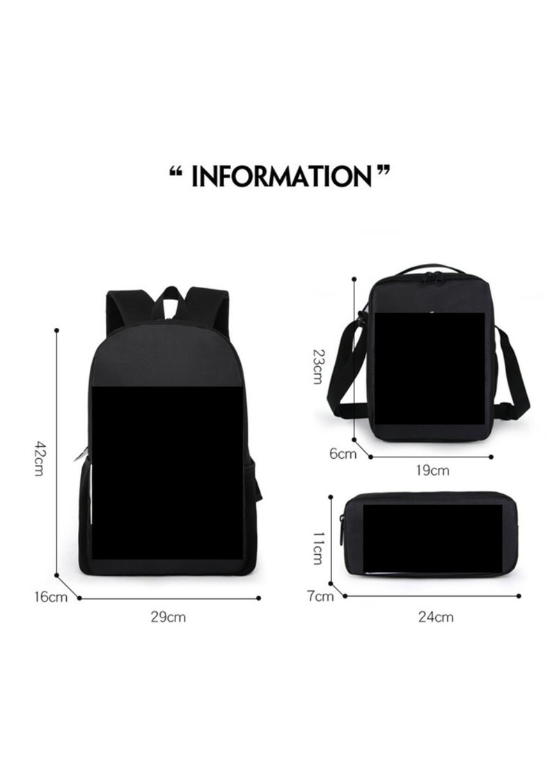 Generic - Cartoon anime backpack for primary and secondary school students, large capacity casual lightweight backpack, cartoon shoulder bag, pencil case, pencil case, and pencil case - Image 1