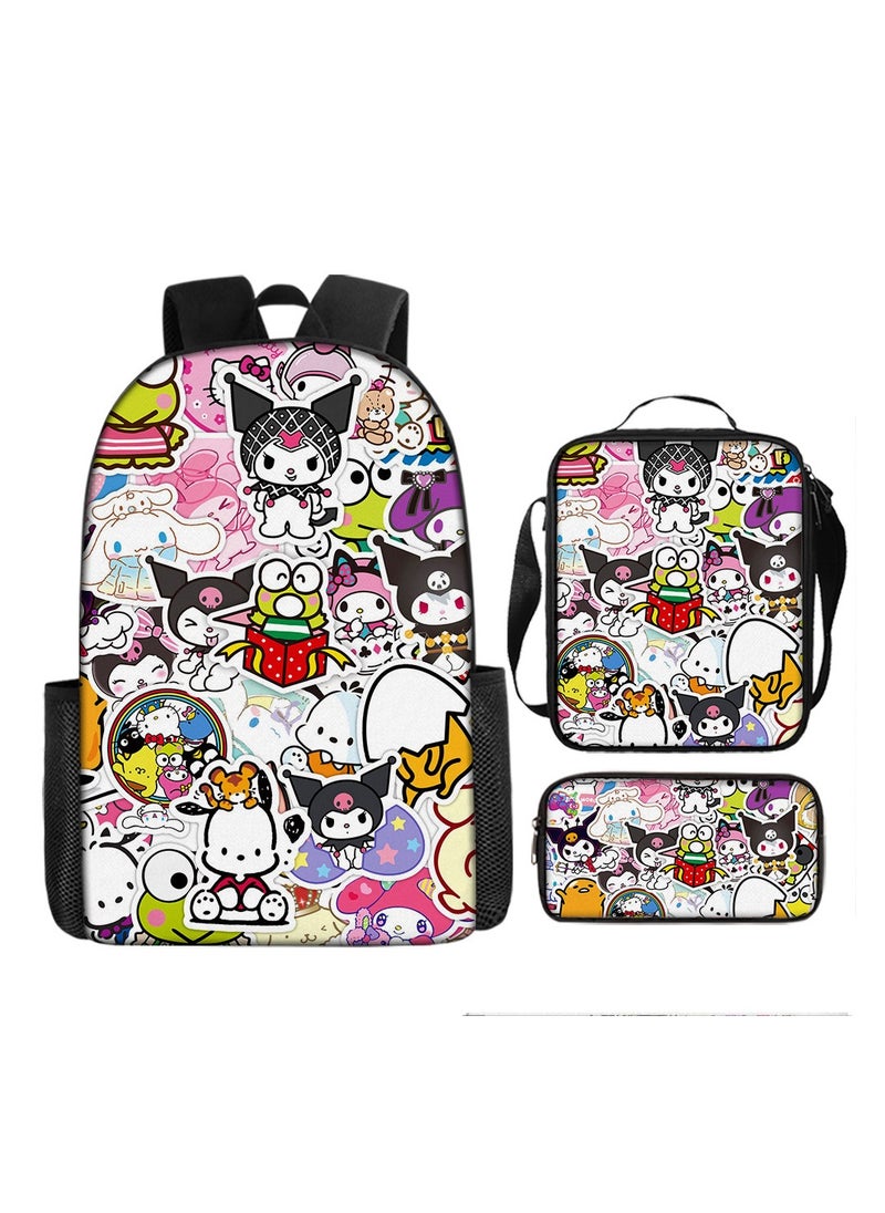 Generic - Cartoon anime backpack for primary and secondary school students, large capacity casual lightweight backpack, cartoon shoulder bag, pencil case, pencil case, and pencil case - Image 1