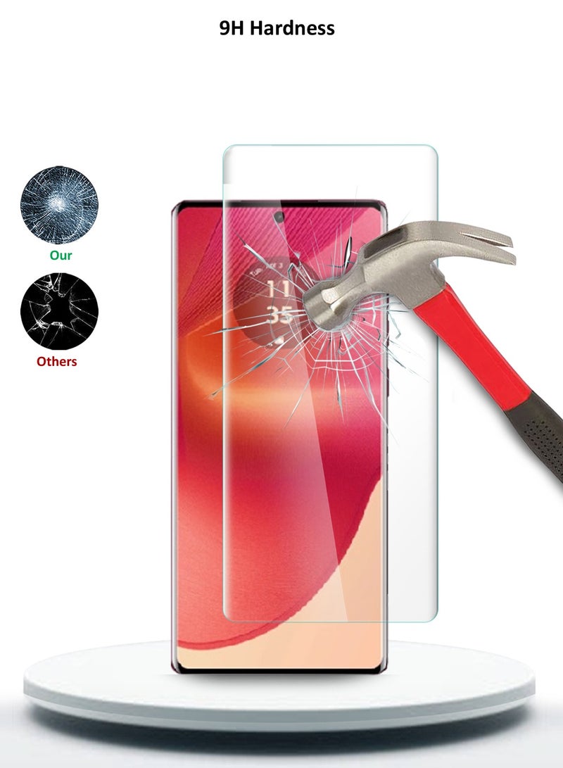 Wtech Motorola Edge 50 Fusion / Motorola S50 Neo / Motorola Moto G85 5G 2024 Premium Curved Edges UV Full Glue Full Cover Tempered Glass Screen Protector - Clear - Image 4