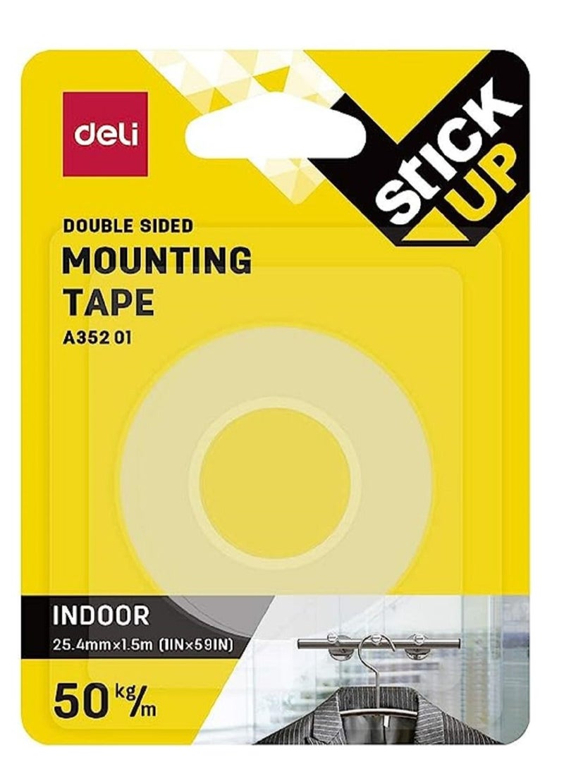 Deli Deli 2-Piece transparent indoor mounting tape A35201  - Image 1