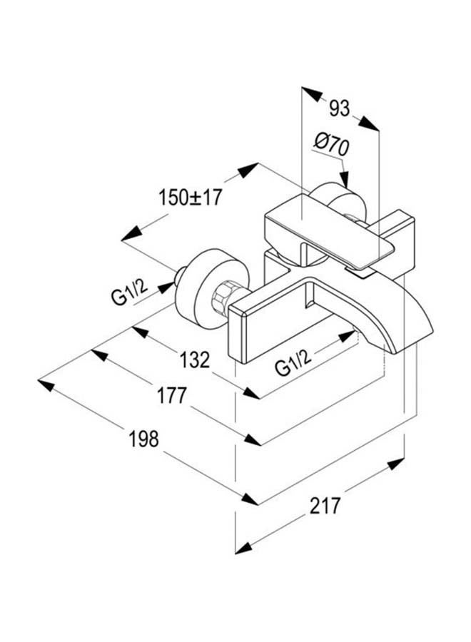 كلودي خلاط بانيو روز جولد RAK 14102 - Image 2